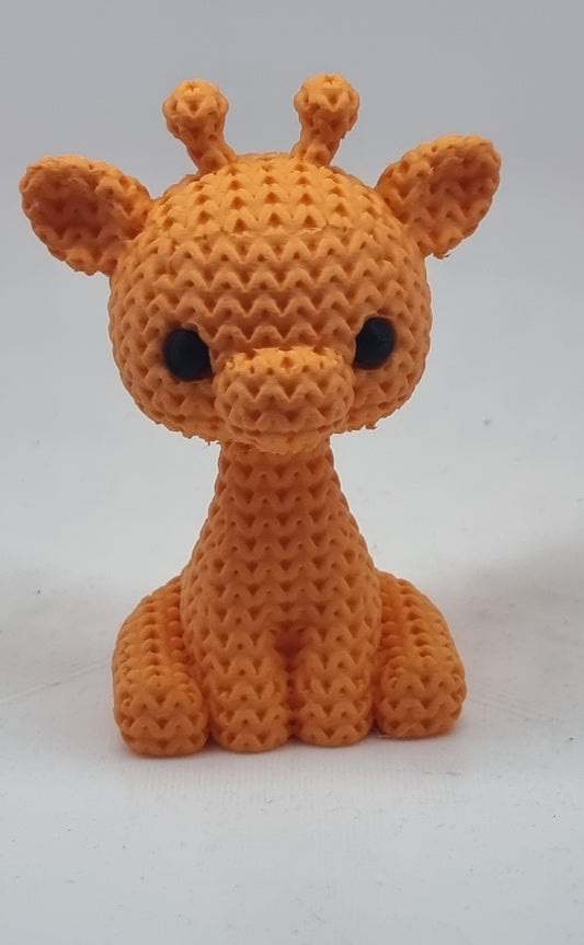 Giraffa  con trama ad uncinetto.