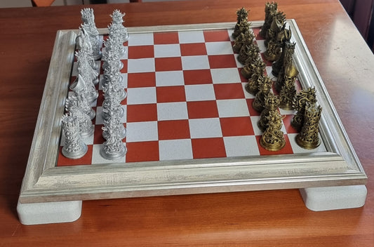 Set di Scacchi ornamentali Gotico con Scacchiera