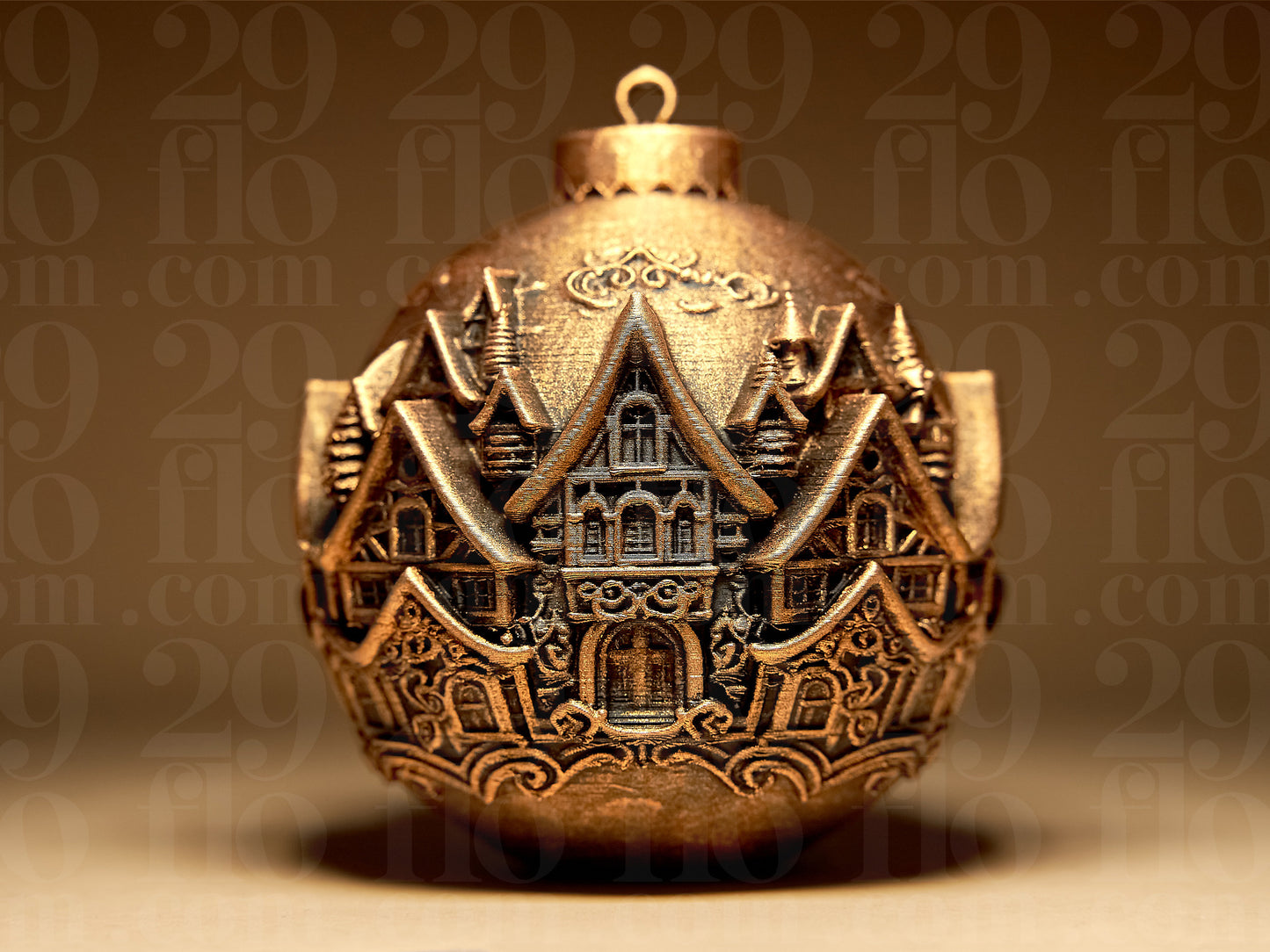 Palla di Natale con Villaggio