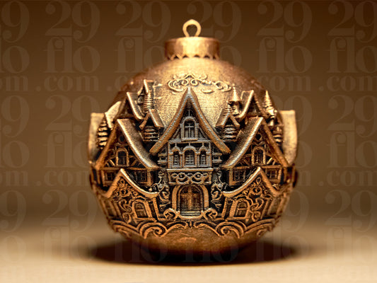 Palla di Natale con Villaggio